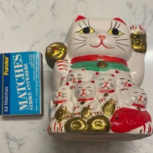 Vintage Rare in size Good luck cat Japan